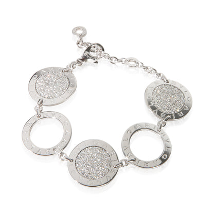 White Gold Diamond Bvlgari Circle Station Bracelet