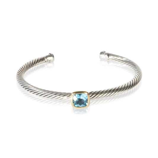 Yellow Gold & Sterling Silver Topaz Albion Single Station Bracelet