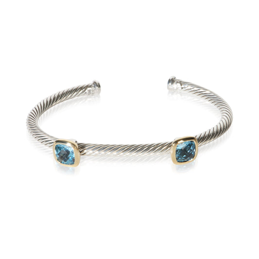 Yellow Gold & Sterling Silver Topaz Albion Double Station Bracelet
