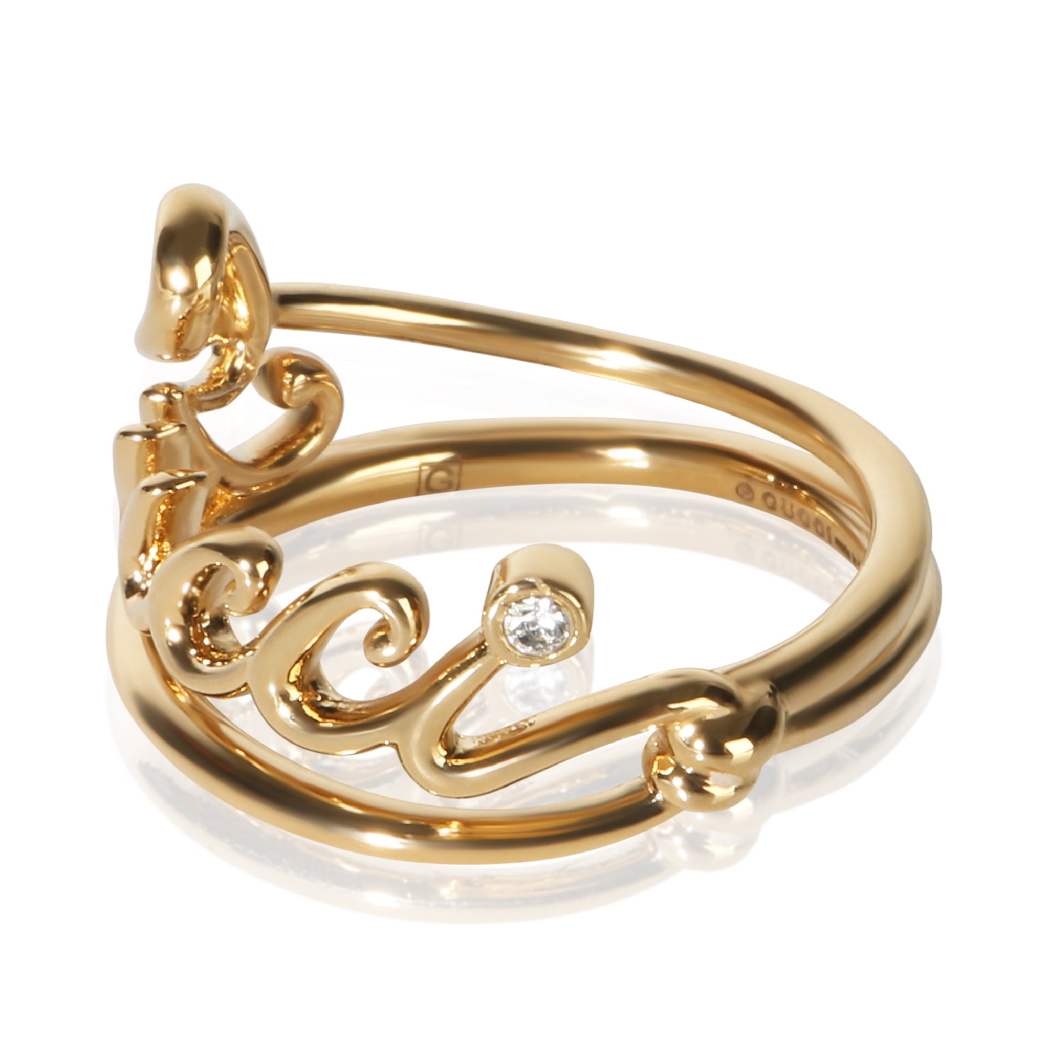 Gold-Plated Script Ring