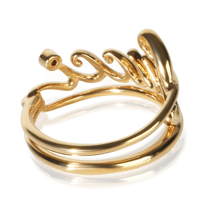 Gold-Plated Script Ring