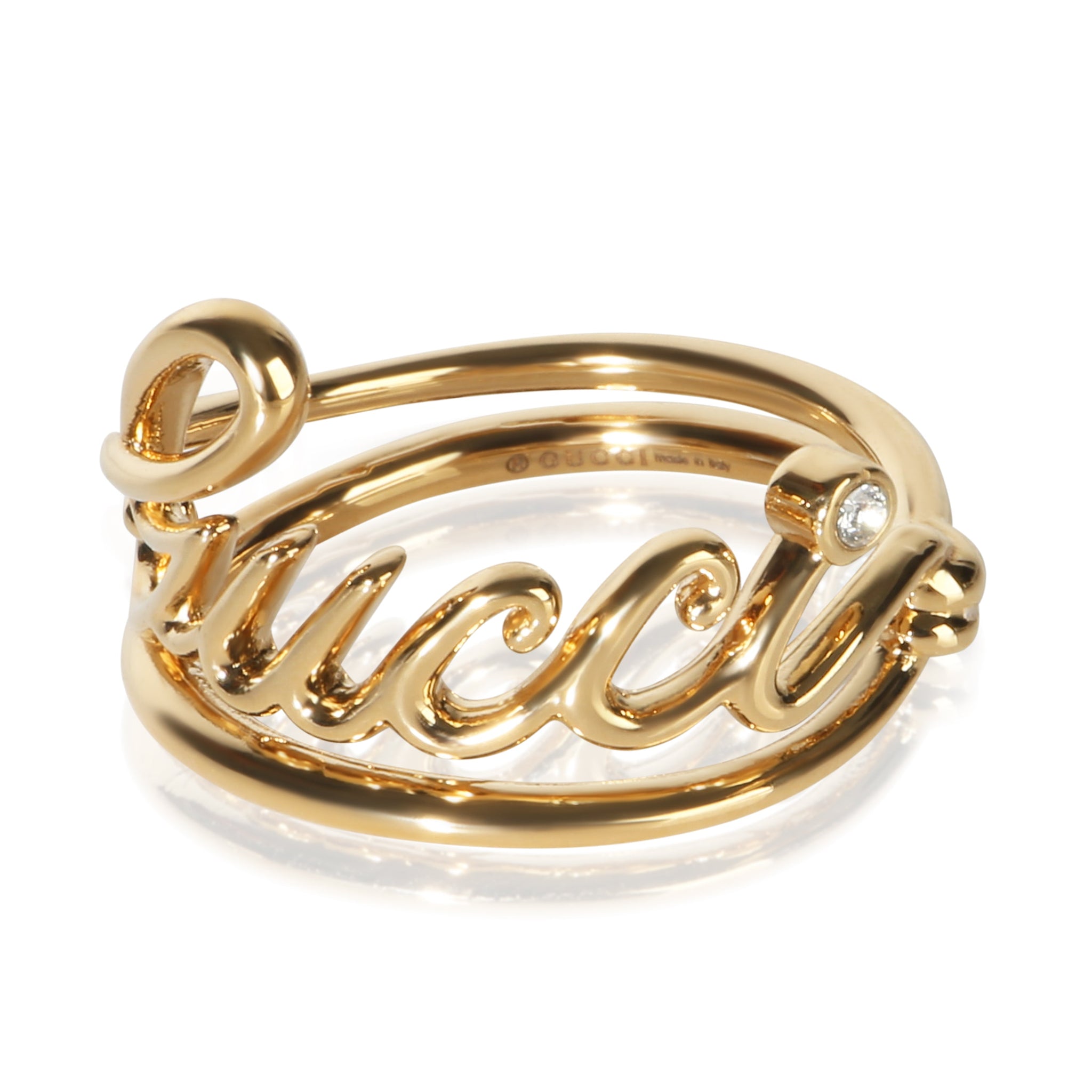 Gold-Plated Script Ring