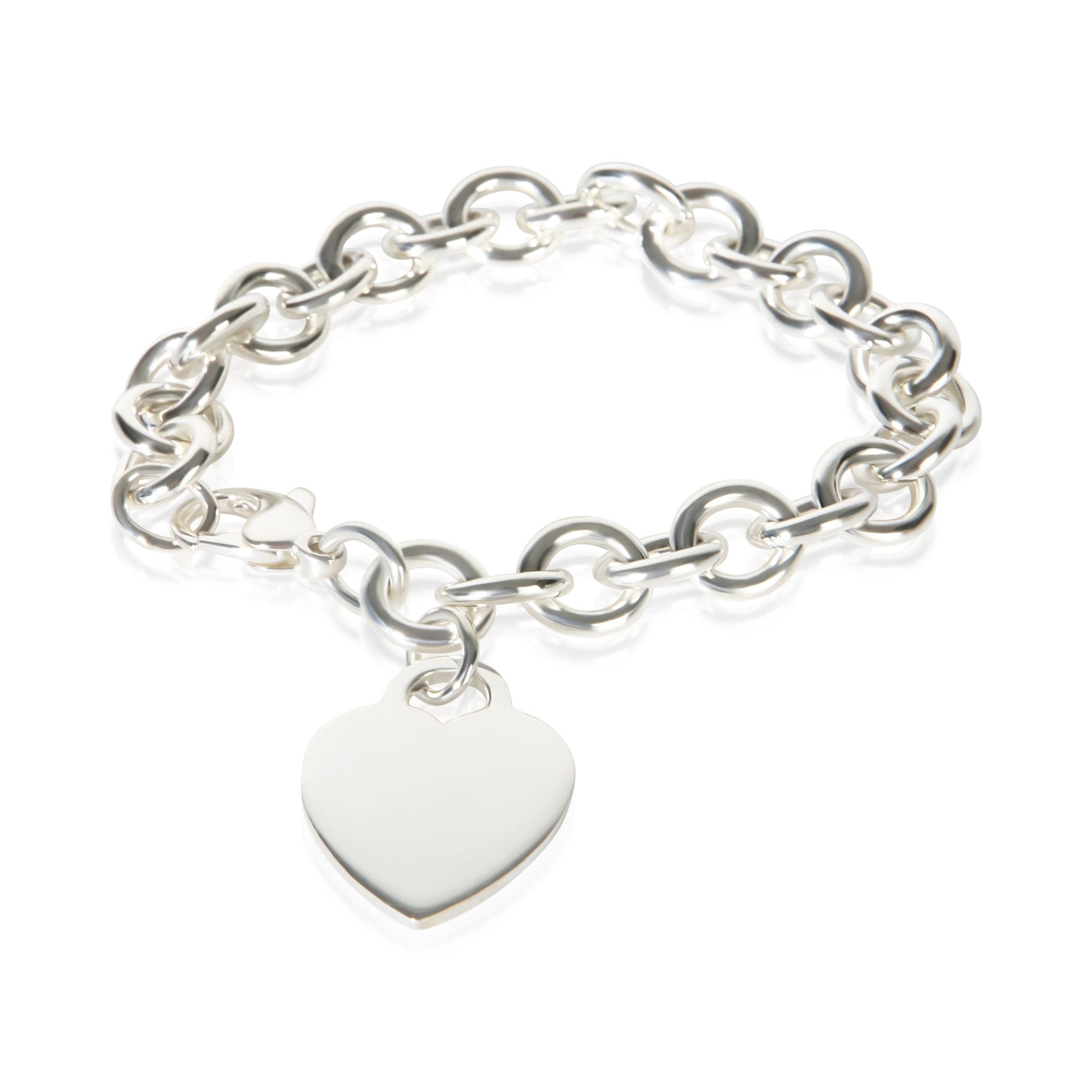 Sterling Silver Heart Charm Bracelet