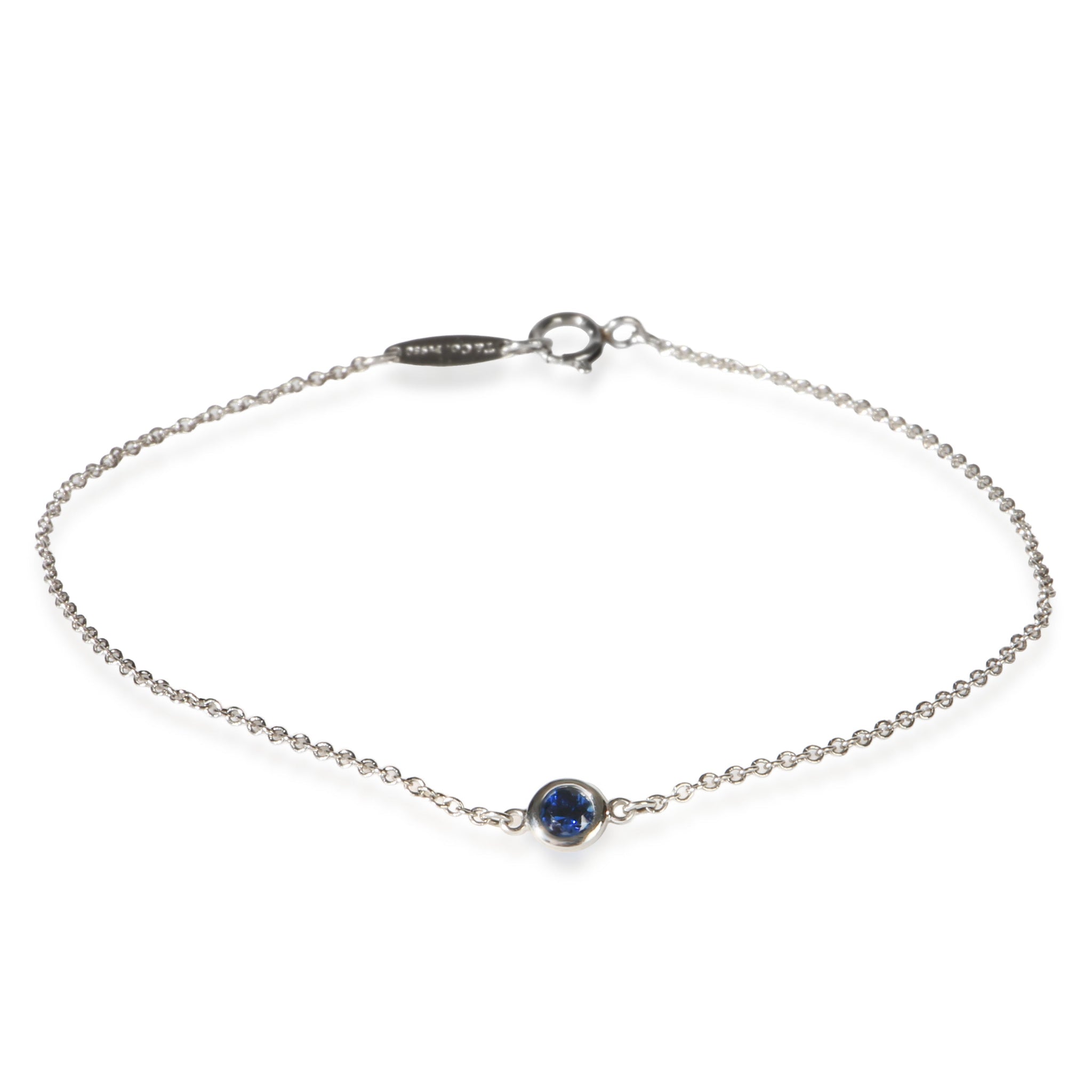 Platinum Sapphire Elsa Peretti Color By The Yard Bracelet