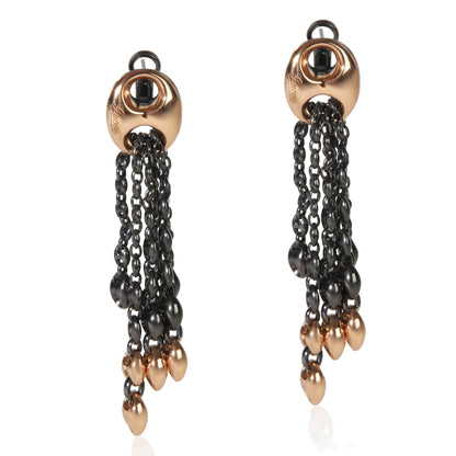 Rose Gold & Blackened Sterling Silver Mariner Link Earrings