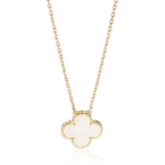 Yellow Gold Mother Of Pearl Vintage Alhambra Pendant