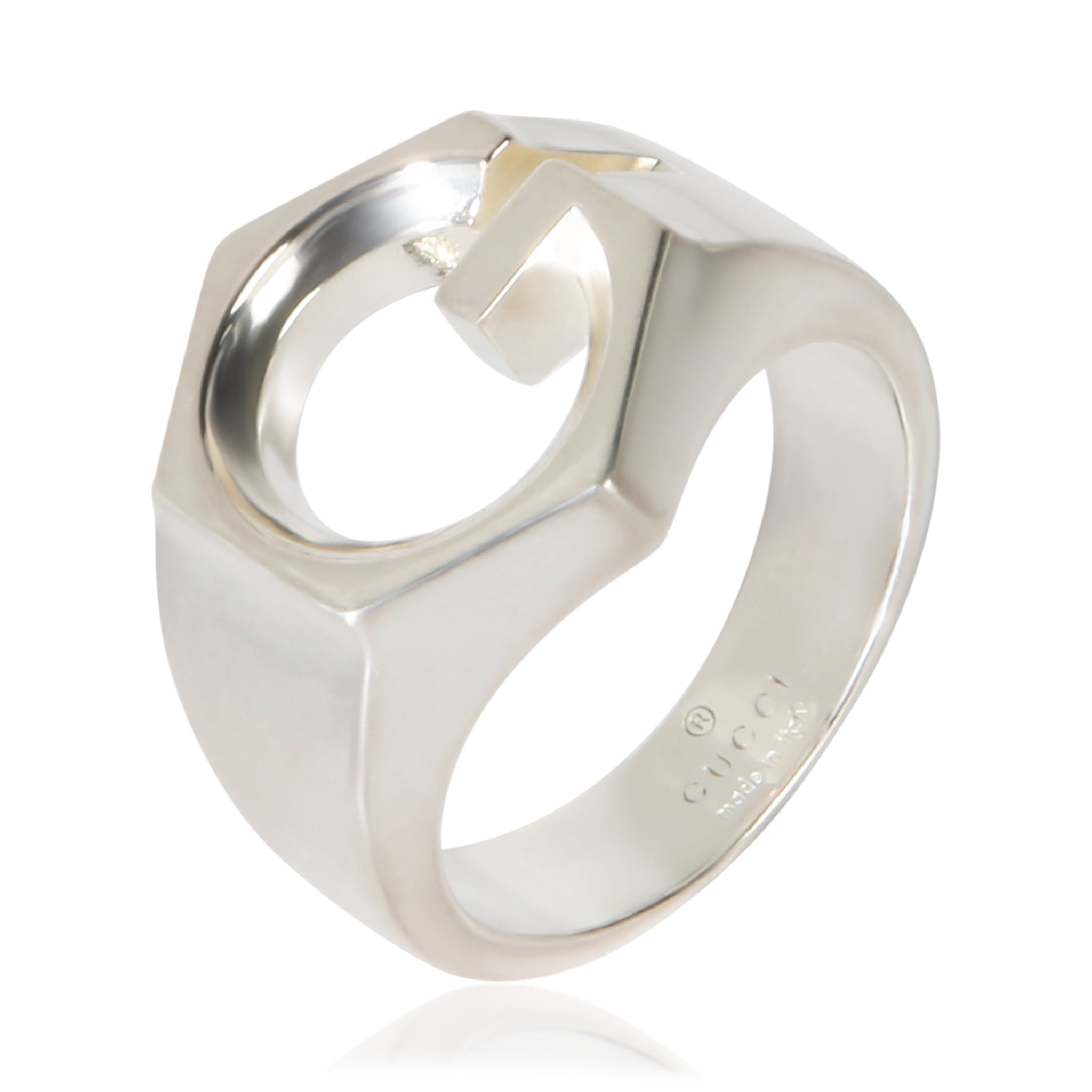 Sterling Silver G Cube Ring