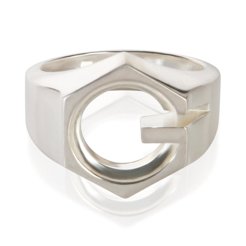 Sterling Silver G Cube Ring