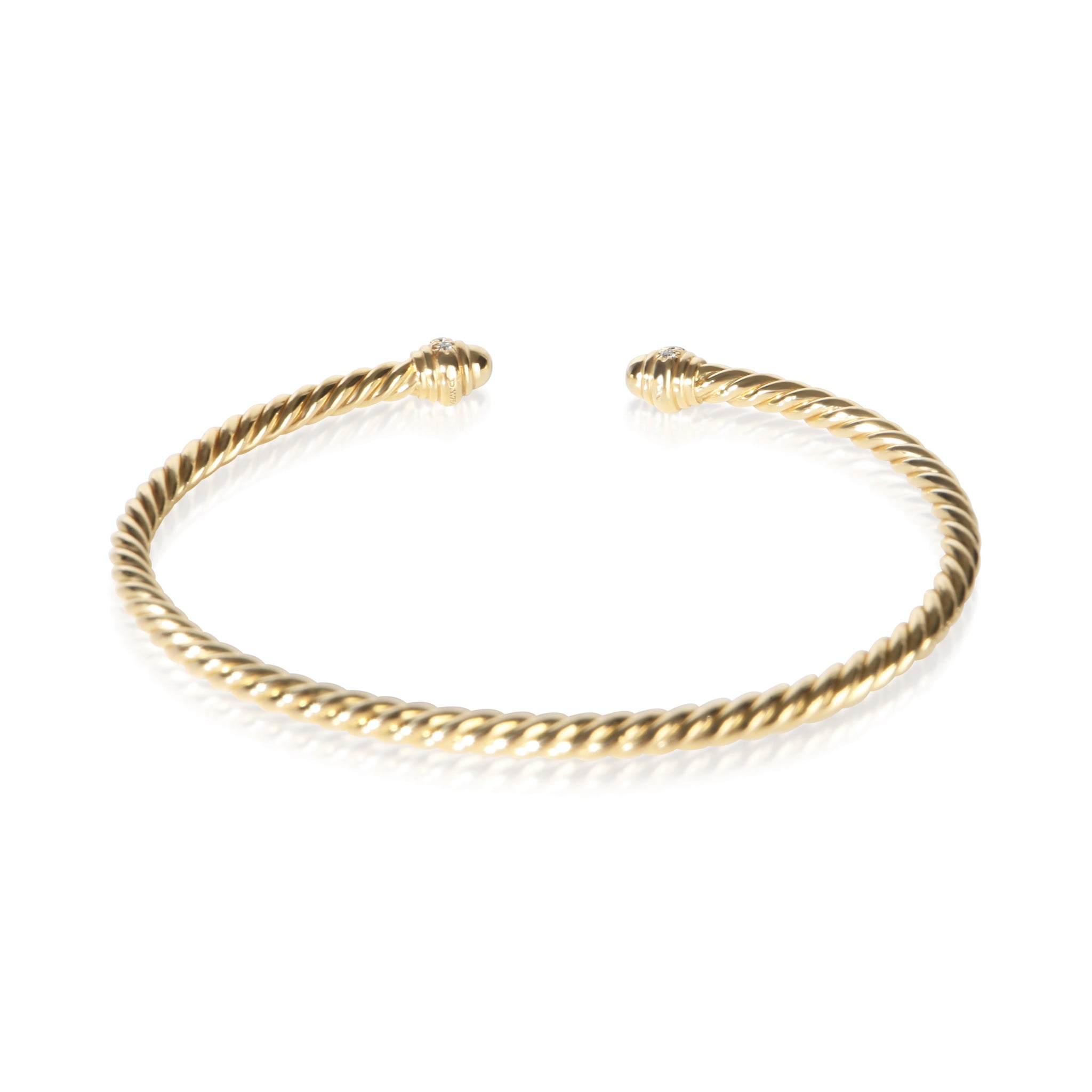 Yellow Gold Diamond Cablespira Bracelet