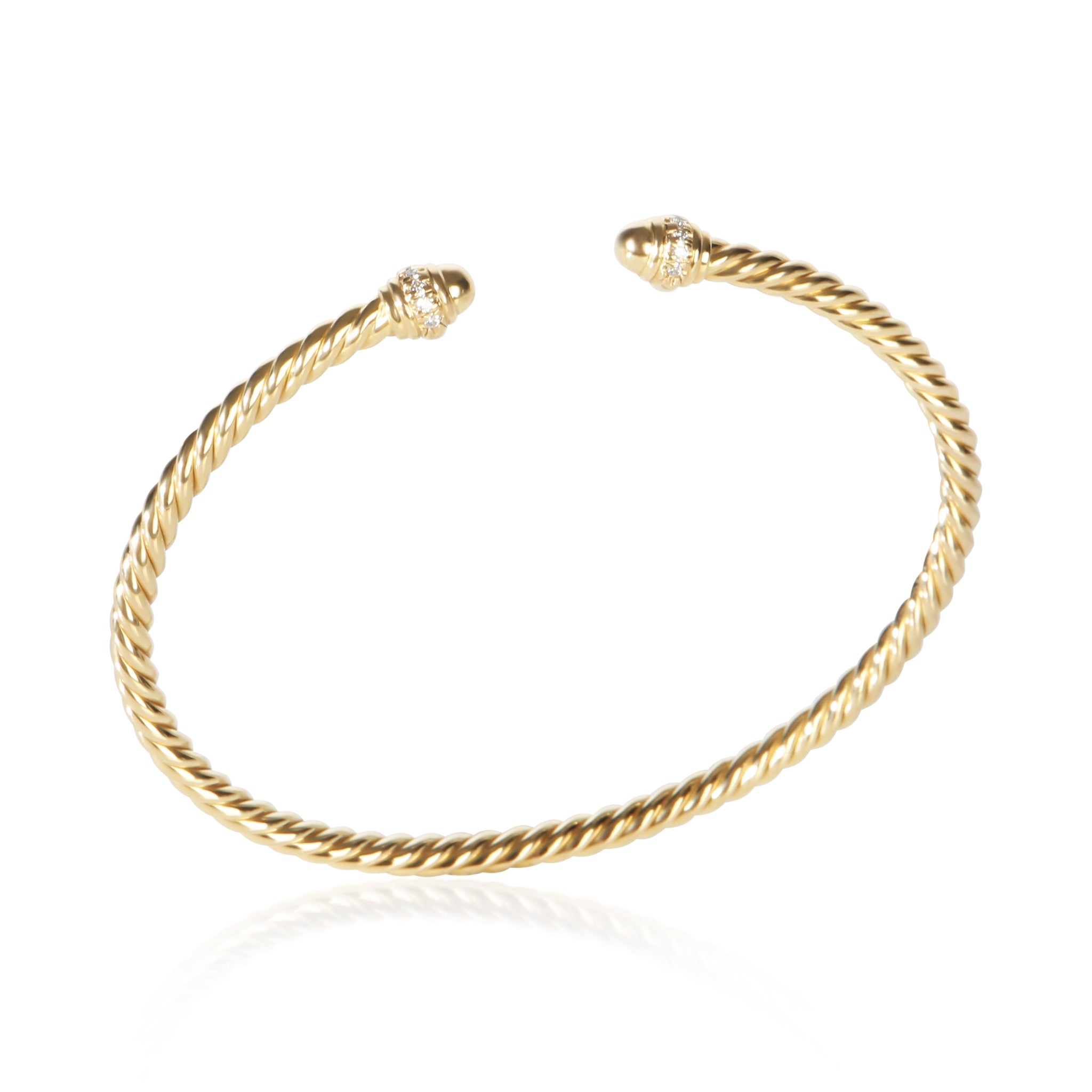Yellow Gold Diamond Cablespira Bracelet