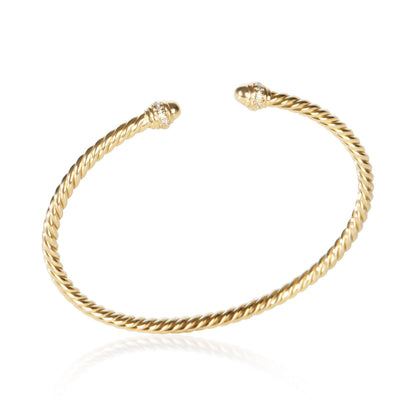 Yellow Gold Diamond Cablespira Bracelet