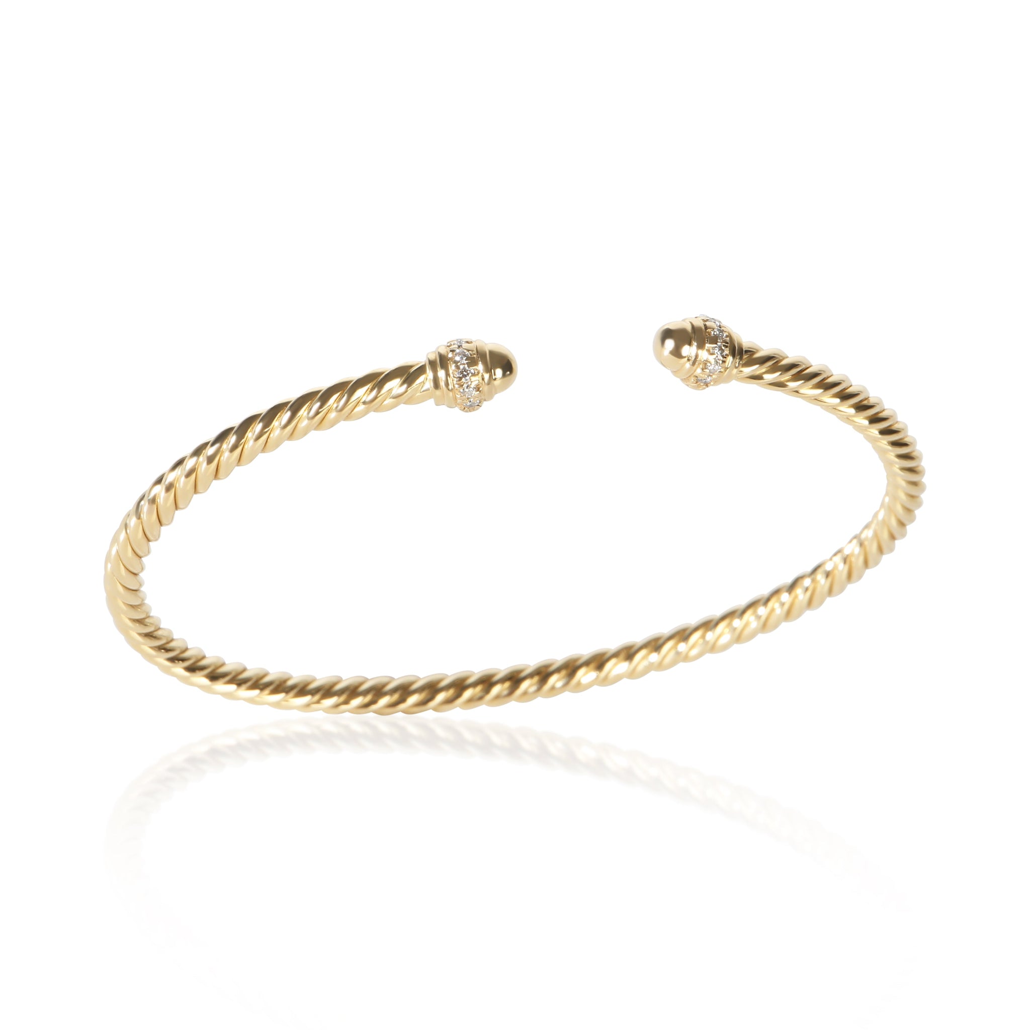 Yellow Gold Diamond Cablespira Bracelet