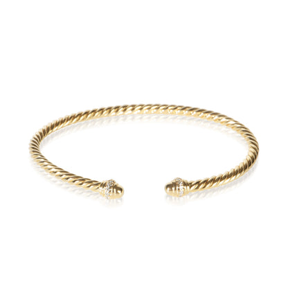 Yellow Gold Diamond Cablespira Bracelet