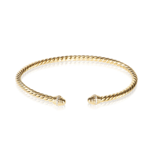 Yellow Gold Diamond Cablespira Bracelet