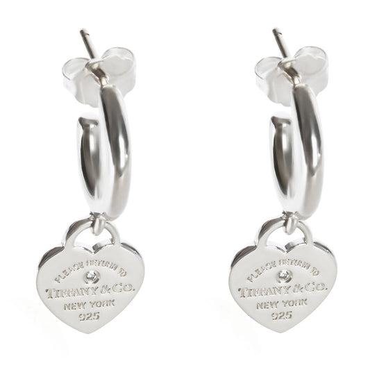Sterling Silver Diamond Return To Tiffany Earrings