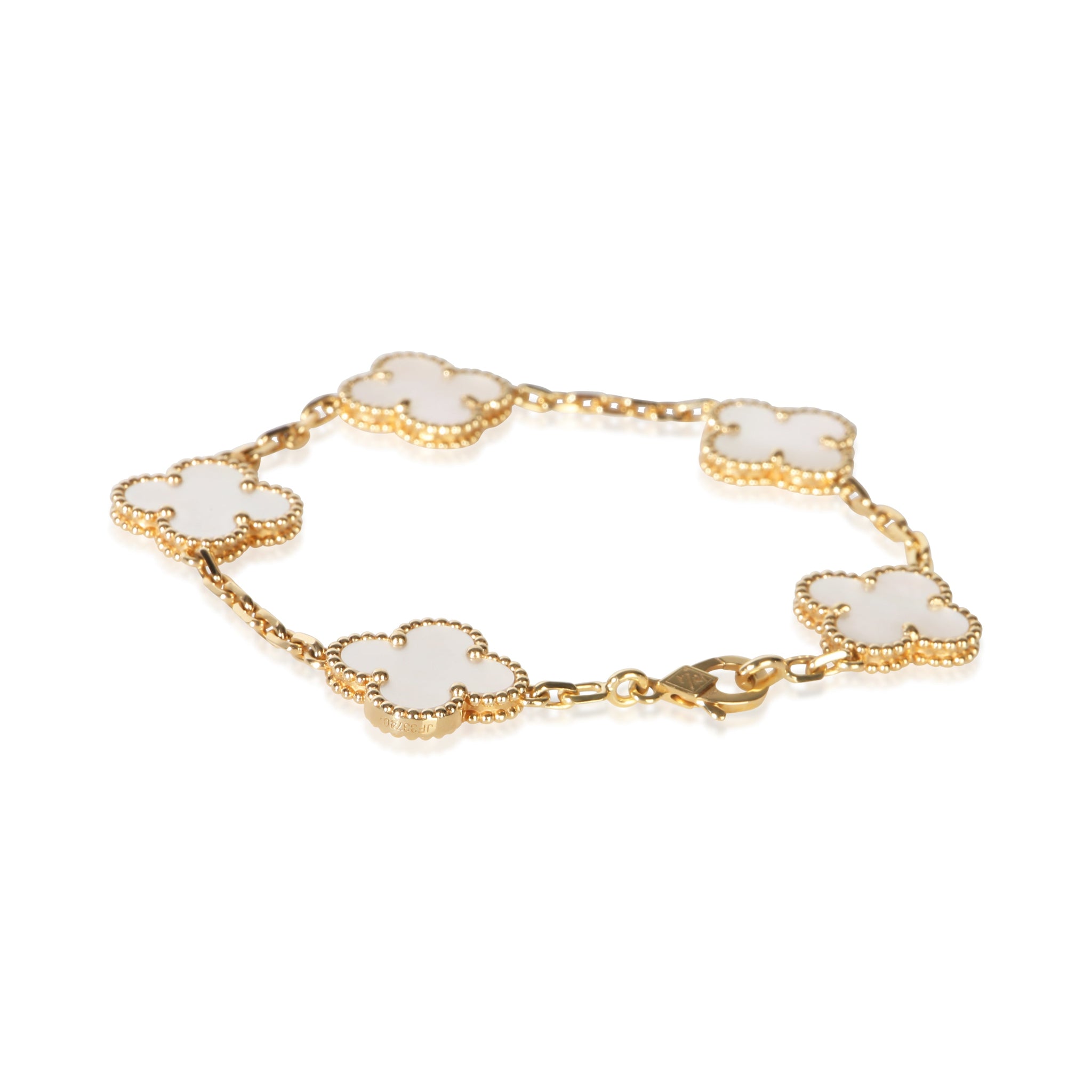 Yellow Gold Mother Of Pearl Vintage Alhambra Bracelet