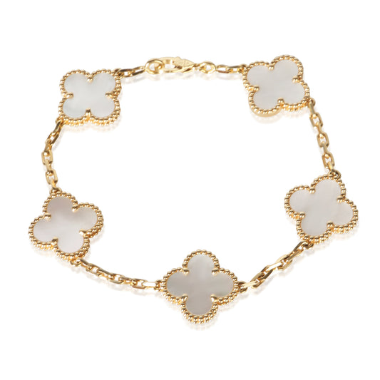 Yellow Gold Mother Of Pearl Vintage Alhambra Bracelet