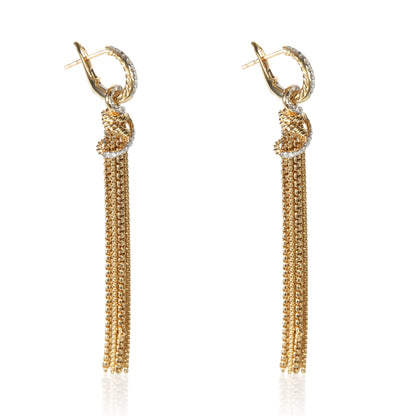 Yellow Gold Diamond Helena Tassel Earrings