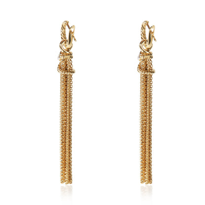 Yellow Gold Diamond Helena Tassel Earrings