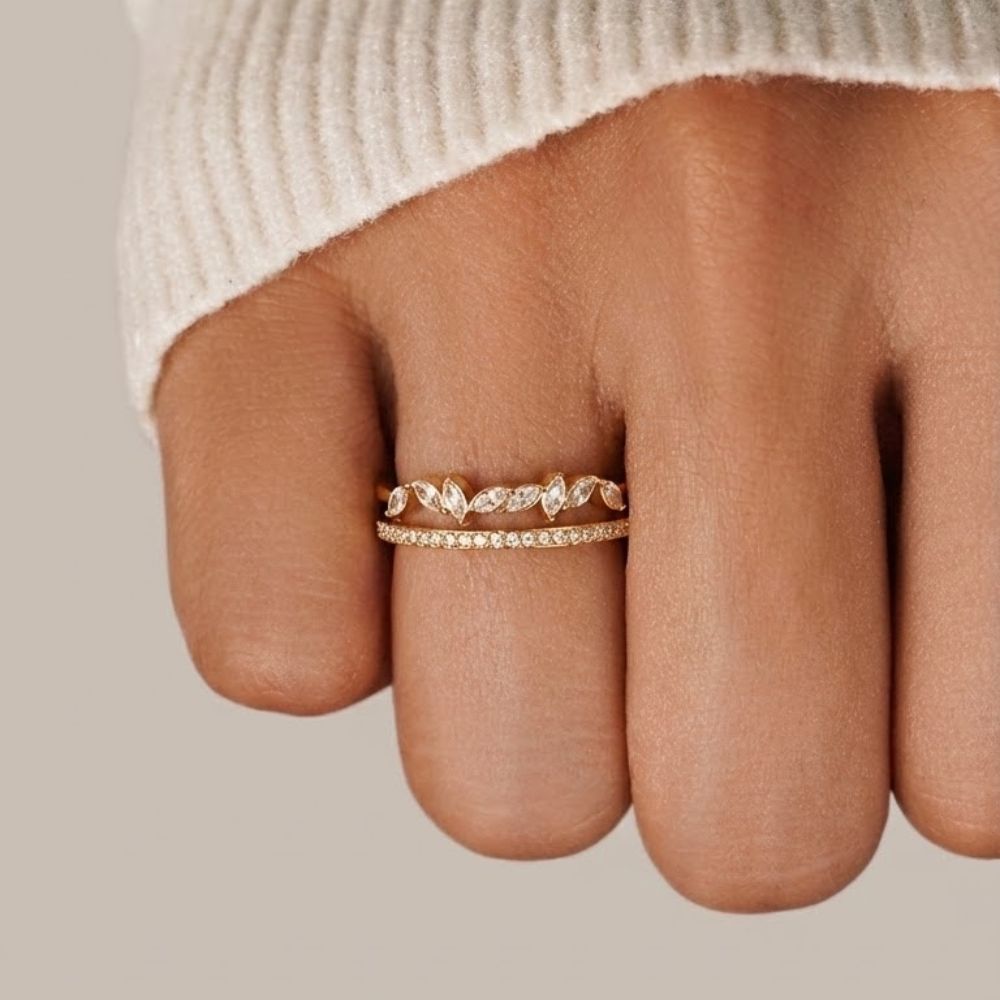 18K Gold Mia Crystal Ring