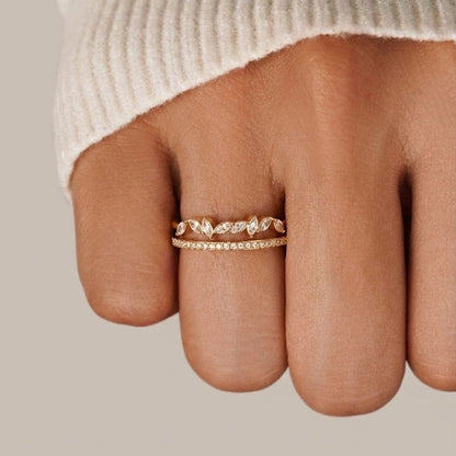 18K Gold Mia Crystal Ring