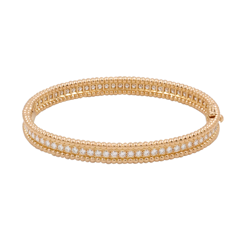 18K White-Yellow Gold Bujukan Diamond Bangle