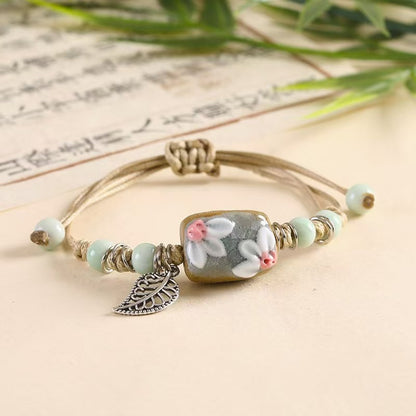Broken Bridge Handmade Bracelet Ceramic Flower Small Jewelry Street Stall Supply Popular Fashion Bracelet Women's Jewelry