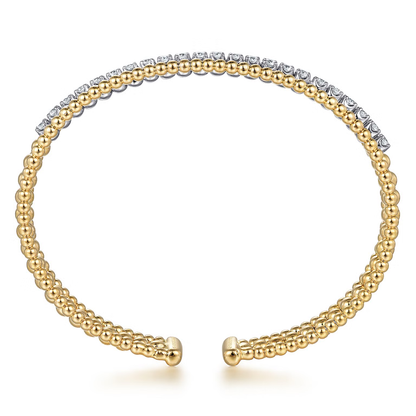18K White-Yellow Gold Bujukan Diamond Bangle