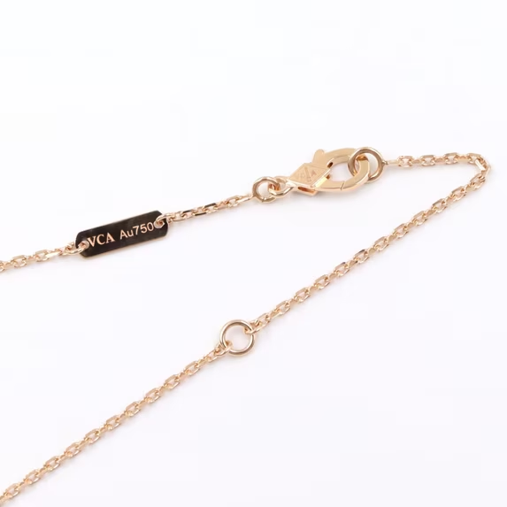 Van Cleef & Arpels Vintage Alhambra Lapis Lazuli Diamond 18K Yellow Gold Necklace