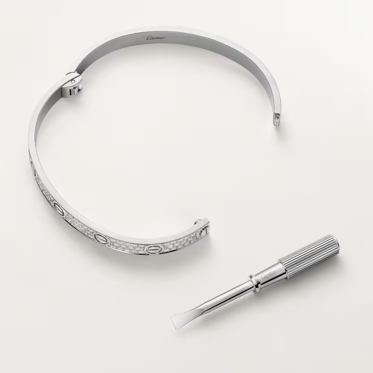 Cartier Love Diamond Bangle fully encrusted with diamonds LOVE bracelet, classic model, paved