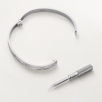 Cartier Love Diamond Bangle fully encrusted with diamonds LOVE bracelet, classic model, paved