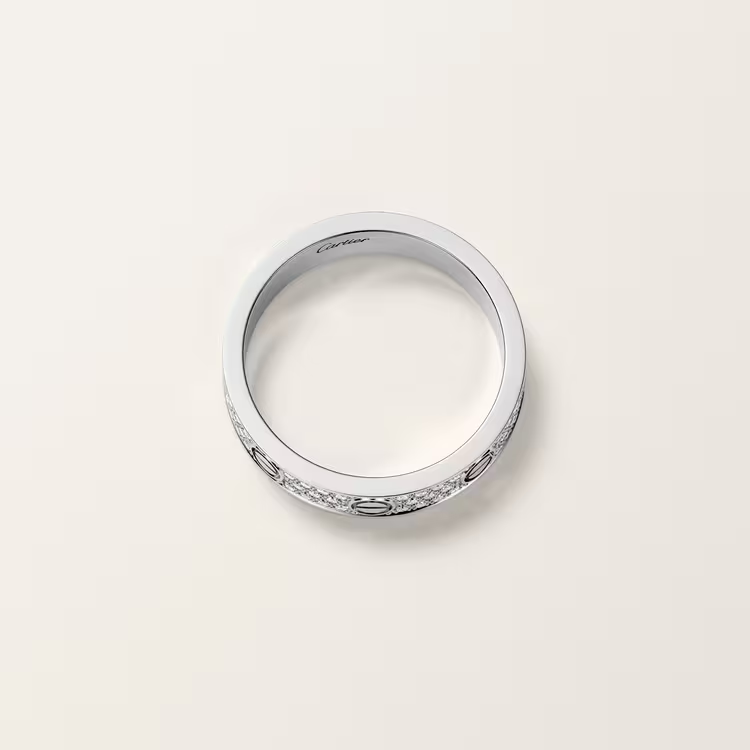 Cartier Rose Gold and Diamond-Paved LOVE Wedding Band