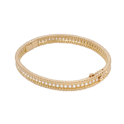 18K White-Yellow Gold Bujukan Diamond Bangle