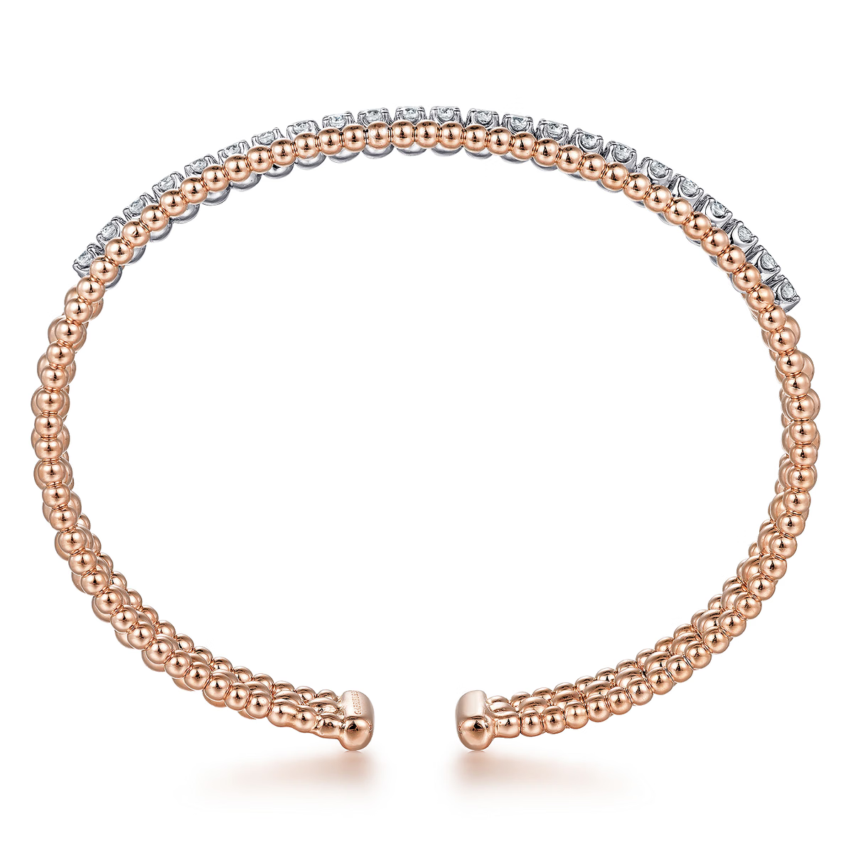 18K White-Yellow Gold Bujukan Diamond Bangle