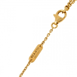 Van Cleef & Arpels Vintage Alhambra Lapis Lazuli Diamond 18K Yellow Gold Necklace