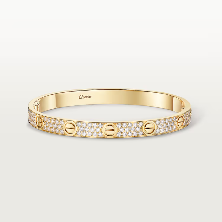 Cartier Love Diamond Bangle fully encrusted with diamonds LOVE bracelet, classic model, paved