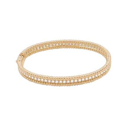 18K White-Yellow Gold Bujukan Diamond Bangle