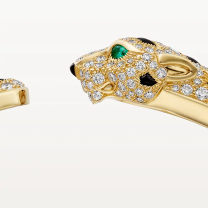 Panthère de Cartier bracelet, medium model, half-paved