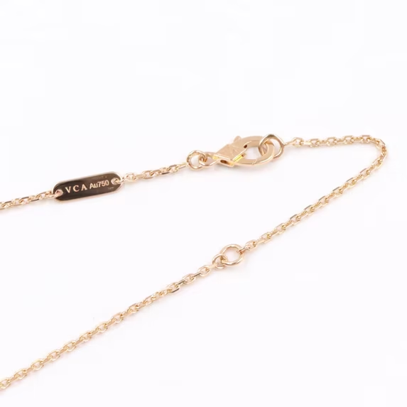 Van Cleef & Arpels Vintage Alhambra Lapis Lazuli Diamond 18K Yellow Gold Necklace