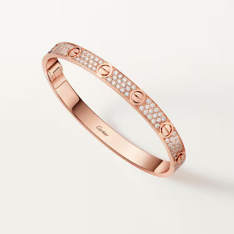Cartier Love Diamond Bangle fully encrusted with diamonds LOVE bracelet, classic model, paved