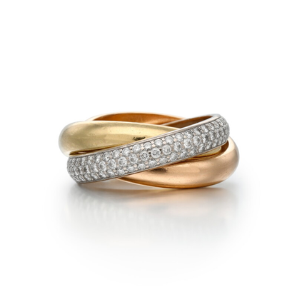 Trinity ring, large model, paved