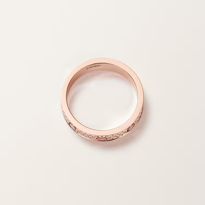 Cartier Rose Gold and Diamond-Paved LOVE Wedding Band