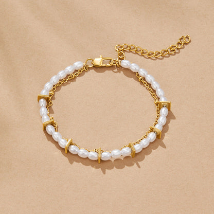 Aria Layered Pearl Bracelet