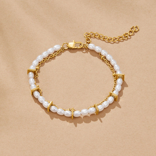 Aria Layered Pearl Bracelet