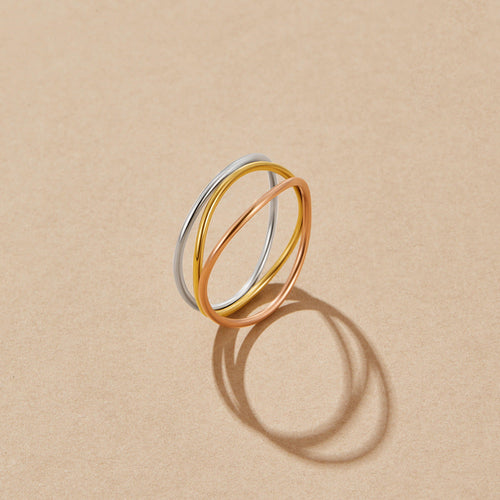 Ayla Three Toned Layered Ring