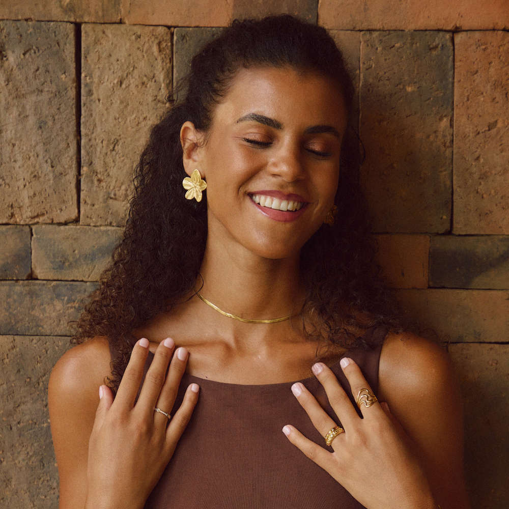 Gold Blossom Earrings