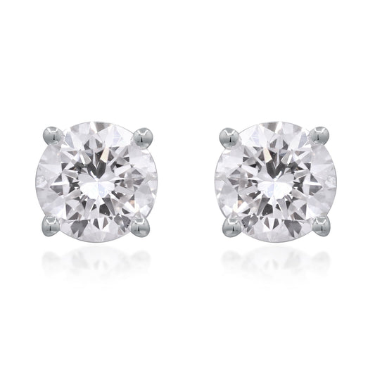1.51 ctw White Gold Lab-Grown Diamond Earrings