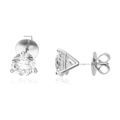 1.02 ctw White Gold Lab Diamond Stud Earrings