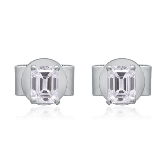 0.47 ctw White Gold Lab-Grown Diamond Earrings