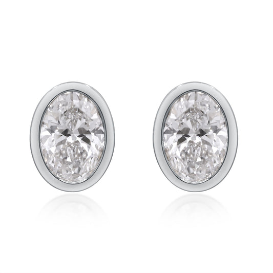 2.07 ctw White Gold Lab-Grown Diamond Earrings